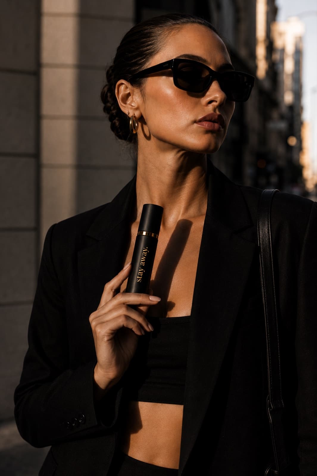 Editorial portrait with stay away fragrance