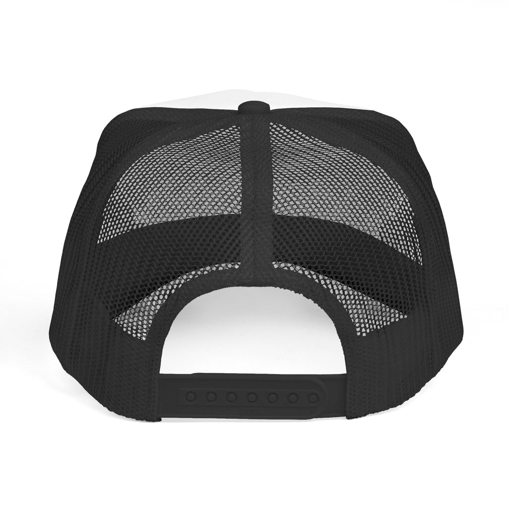 Stay Hot foam trucker hat | lightweight mesh snapback, black & white