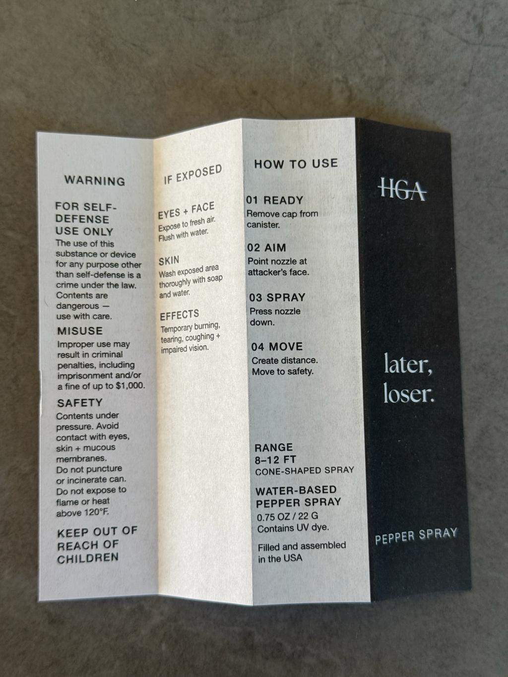 later, loser. Pepper Spray