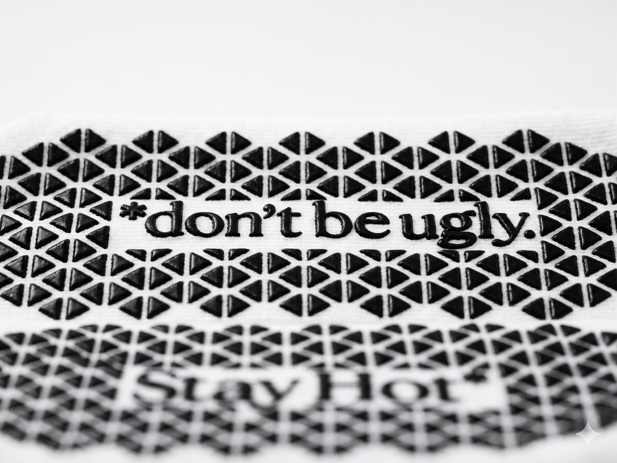 HGA Signature Grip Socks: Stay Hot* / *don't be ugly (WHITE)