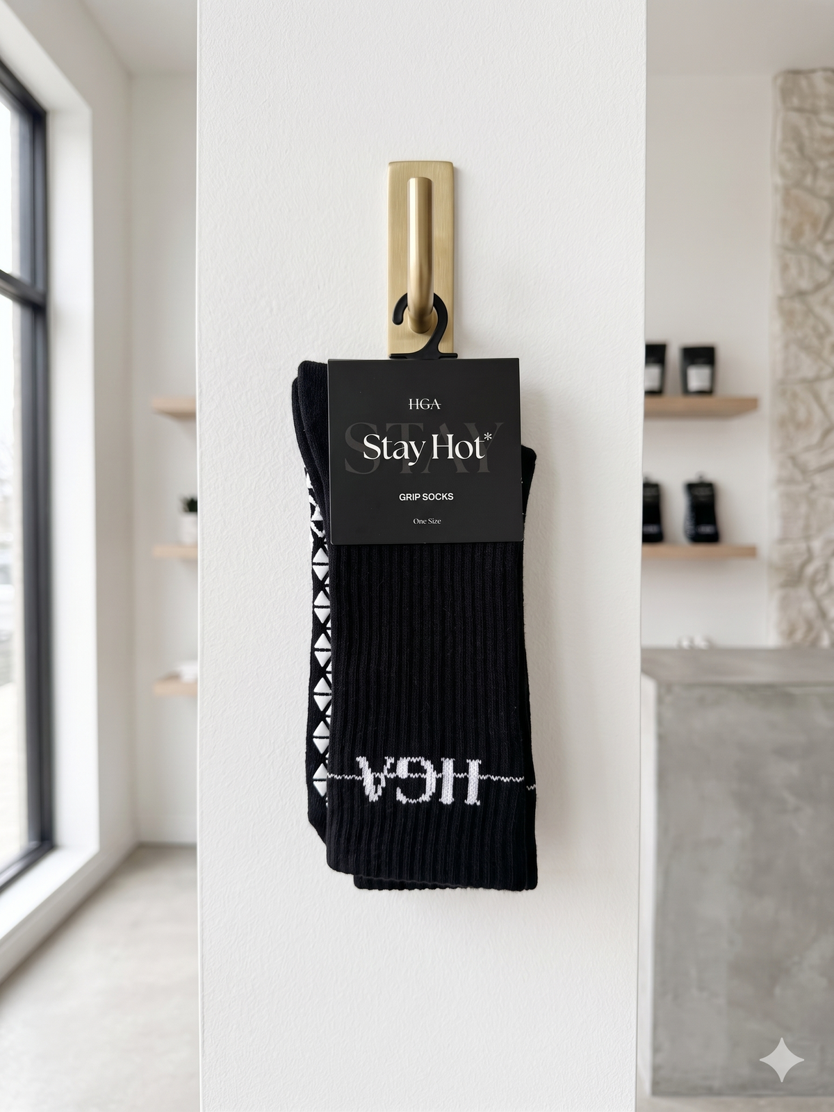 HGA Signature Grip Socks: Stay Hot* / *don't be ugly (BLACK)
